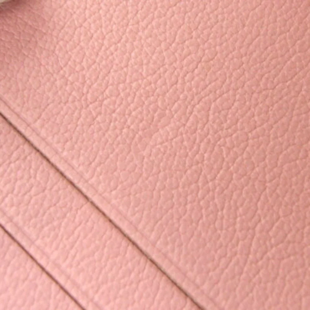 CHANEL Pink Leather Logo Wallet
